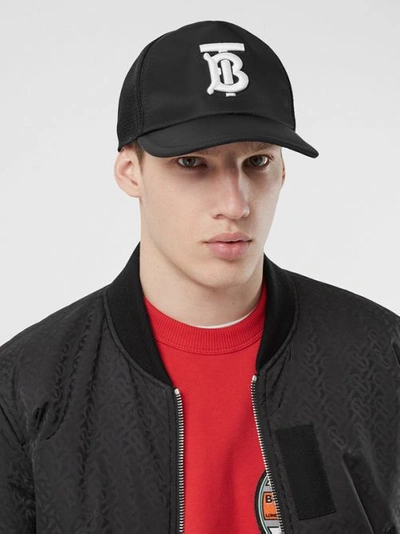 Shop Burberry Monogram Motif Baseball Cap In Black