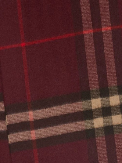 Shop Burberry The  Check Cashmere Scarf In Burgundy