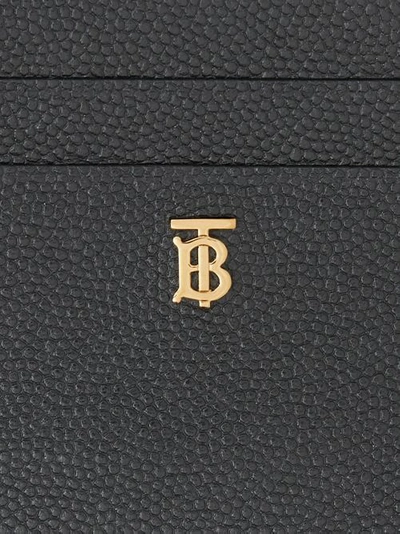 Shop Burberry Monogram Motif Leather Card Case In Black