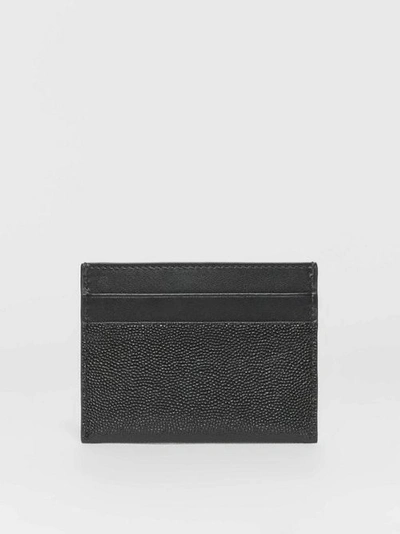 Shop Burberry Monogram Motif Leather Card Case In Black