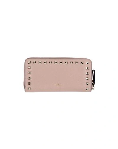Shop Valentino Wallet In Pale Pink