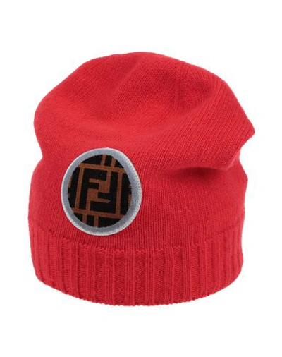 Shop Fendi Hat In Red