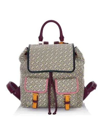Shop Tory Burch Perry Jacquard Flap Backpack In Multi