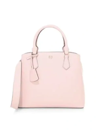 Shop Tory Burch Women's Robinson Leather Satchel In Shell Pink