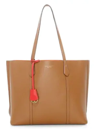 Shop Tory Burch Women's Perry Leather Tote In Tan