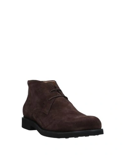 Shop Tod's Boots In Dark Brown