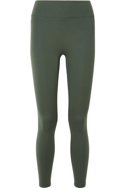 Shop All Access Center Stage Stretch Leggings In Green
