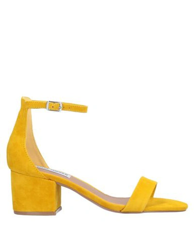 Shop Steve Madden Irenee Woman Sandals Yellow Size 6 Soft Leather
