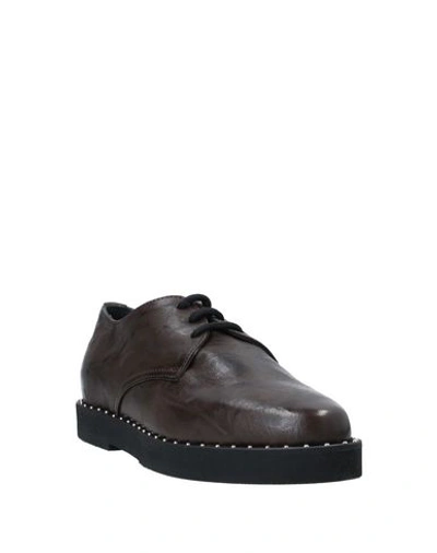 Pinko Lace-up Shoes In Dark Brown
