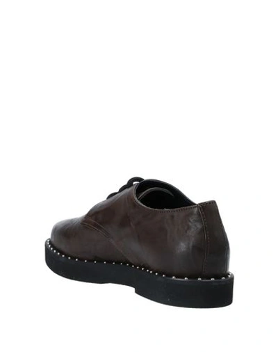 Pinko Lace-up Shoes In Dark Brown