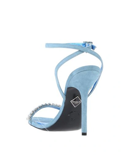 Shop Aperlai Woman Sandals Sky Blue Size 6 Soft Leather