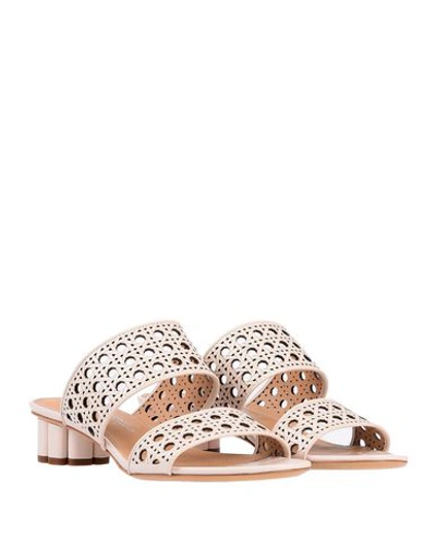 Shop Ferragamo Sandals In Beige