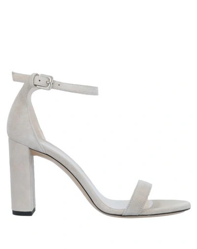 Shop Deimille Woman Sandals Grey Size 10 Soft Leather