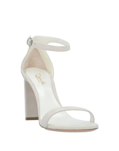 Shop Deimille Woman Sandals Light Grey Size 6 Soft Leather