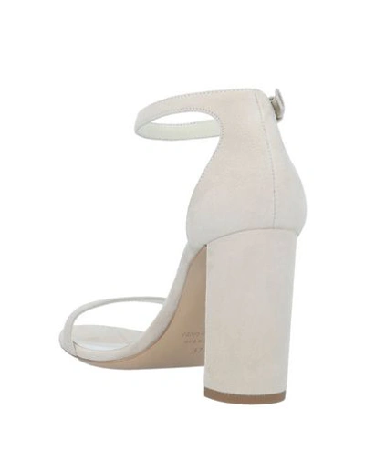 Shop Deimille Woman Sandals Light Grey Size 6 Soft Leather