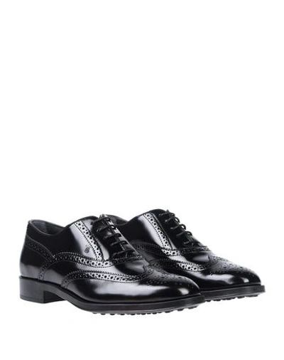 Shop Tod's Lace-up Shoes In Black