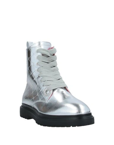 Shop Blumarine Ankle Boots In Silver