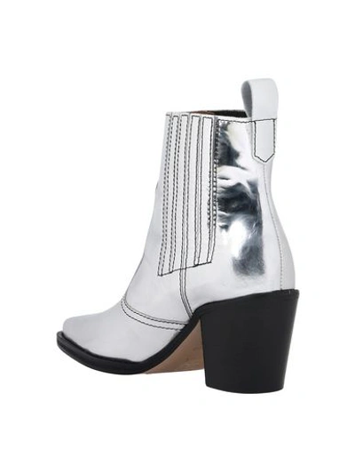 Shop Ganni Ankle Boot In Silver