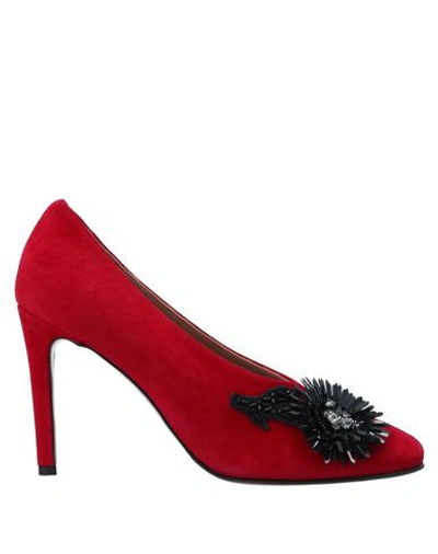 Shop L'autre Chose L' Autre Chose Woman Pumps Red Size 7.5 Soft Leather