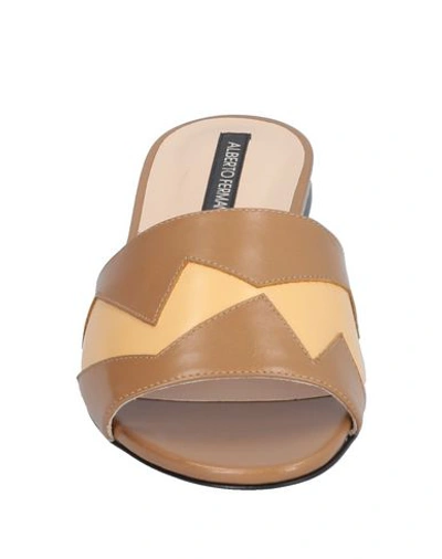 Shop Alberto Fermani Sandals In Camel