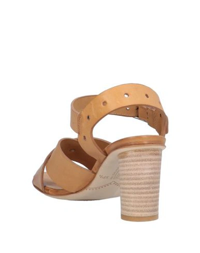 Shop Alberto Fermani Sandals In Tan