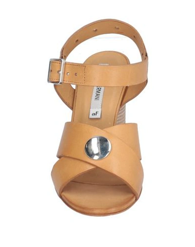 Shop Alberto Fermani Sandals In Tan