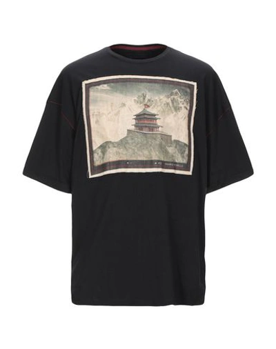 Shop Frankie Morello Man T-shirt Black Size M Cotton