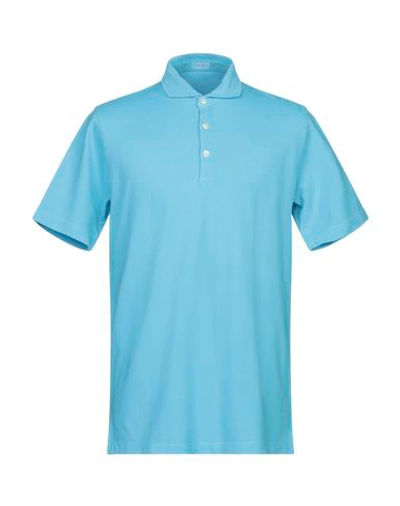Shop Altea Polo Shirts In Azure
