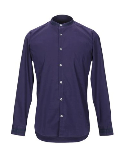 Shop Daniele Alessandrini Shirts In Purple