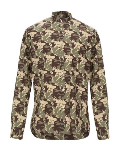 Shop Aglini Shirts In Military Green