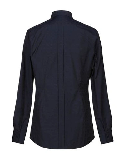 Shop Dolce & Gabbana Man Shirt Midnight Blue Size 16 Cotton