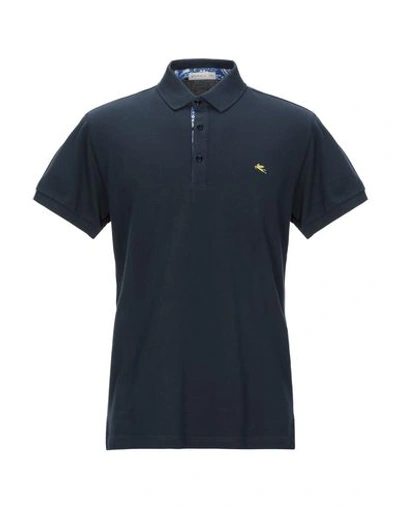 Shop Etro Polo Shirt In Dark Blue