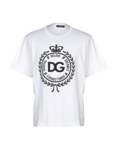 Shop Dolce & Gabbana Man T-shirt White Size 42 Cotton