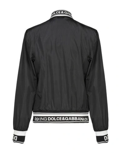 Shop Dolce & Gabbana Man Jacket Black Size 48 Polyester, Polyurethane, Viscose, Silk, Elastane