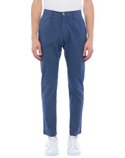 Shop Grey Daniele Alessandrini Man Pants Blue Size 33 Cotton, Elastane
