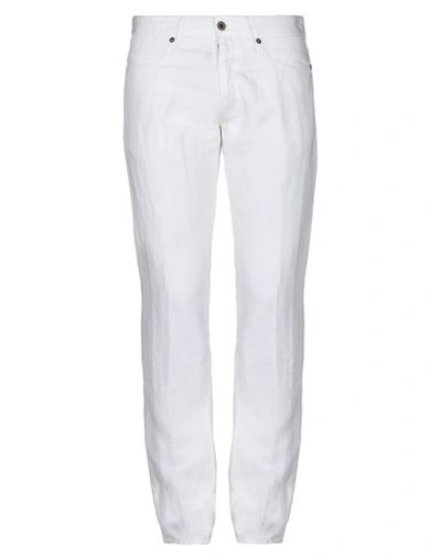 Shop Incotex Man Pants White Size 32 Linen, Cotton