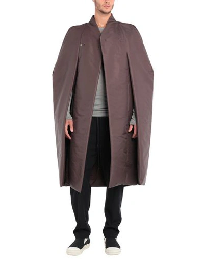 Shop Rick Owens Cape In Cocoa