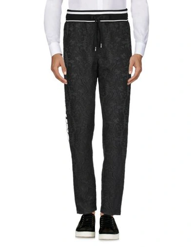 Shop Dolce & Gabbana Man Pants Black Size 32 Acetate, Polyester, Polyamide, Silk, Elastane