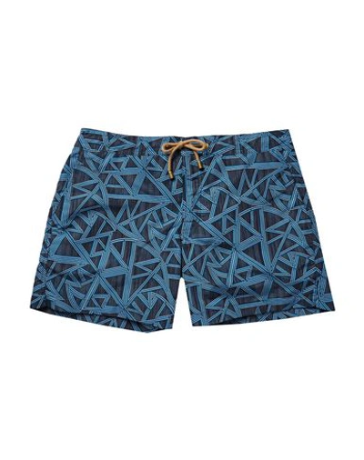 Shop Thorsun Swim Shorts In Blue