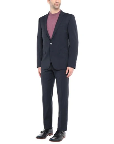 Shop Dolce & Gabbana Man Suit Midnight Blue Size 44 Polyester, Wool, Elastane