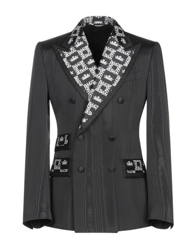 Shop Dolce & Gabbana Man Blazer Black Size 38 Viscose, Silk, Polyester