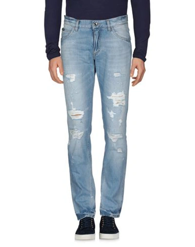 Shop Dolce & Gabbana Man Jeans Blue Size 34 Cotton, Zama, Polyester
