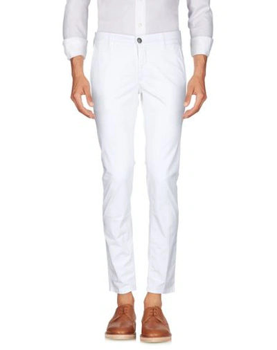 Shop Alessandro Dell'acqua Man Pants White Size 35 Cotton, Elastane