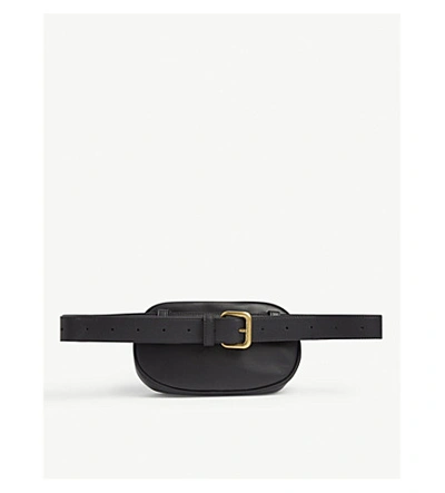 Shop Bottega Veneta Intrecciato Leather Belt Bag In Black