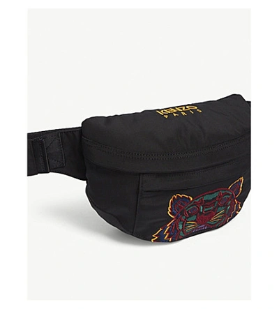 Shop Kenzo Tiger Nylon Belt Bag In Black