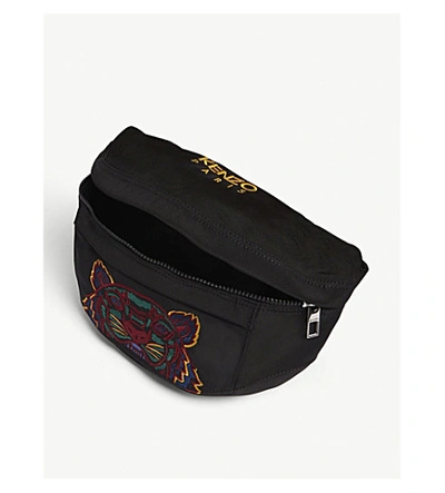Shop Kenzo Tiger Nylon Belt Bag In Black