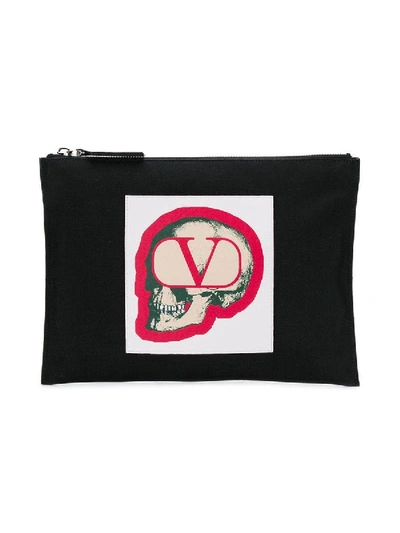 Shop Valentino Garavani X Undercover Skull Pouch