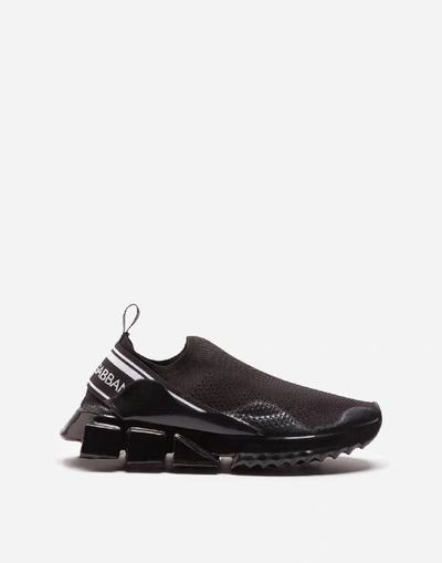 Shop Dolce & Gabbana Sorrento Melt Sneakers In Mesh In Black