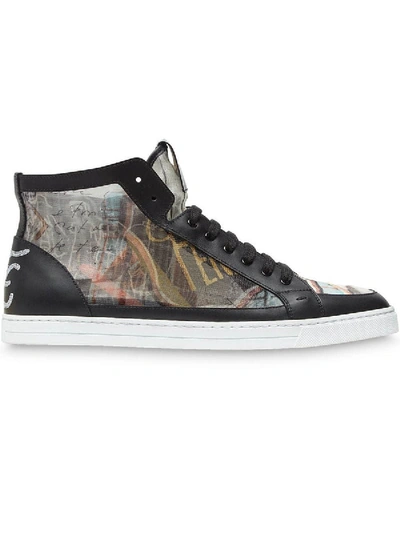 Shop Fendi Karl Kollage High Top Sneakers