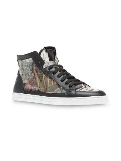 Shop Fendi Karl Kollage High Top Sneakers